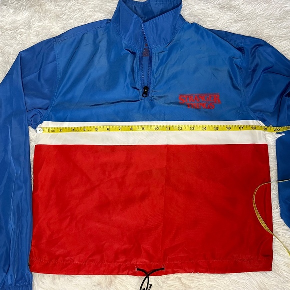 Womens Red/White/Blue Stranger Things Windbreaker (Size: XS) - Netflix - Picture 2 of 4